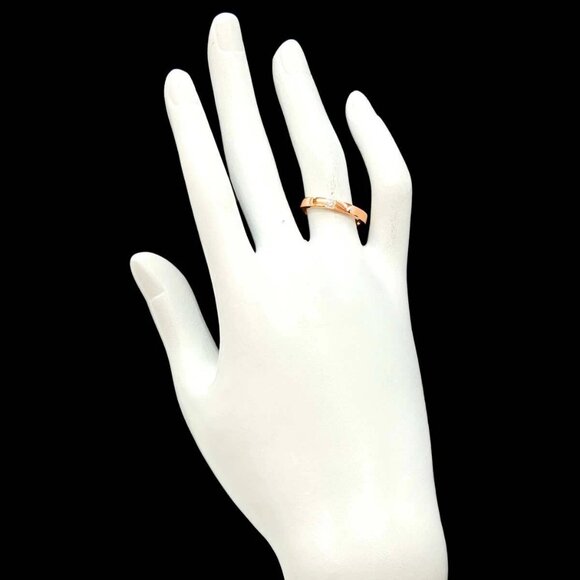 BVLGARI Marry Me Diamond Ring 18K Pink Gold 750 Size6.75